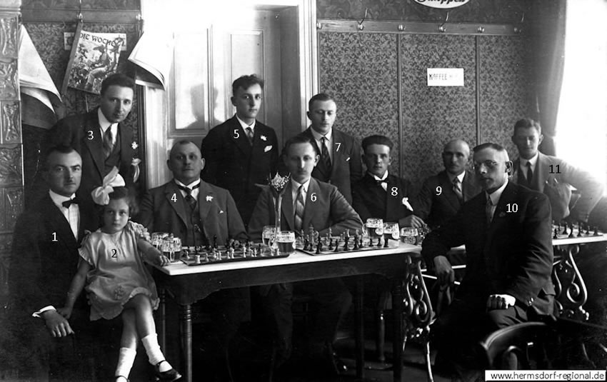 1928 Schachturnier im Café Rühling