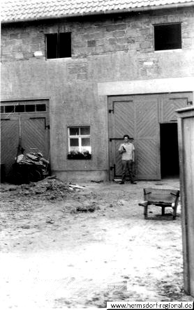 Werkstatt und Wohnhaus beim Umbau 1962 / 1963