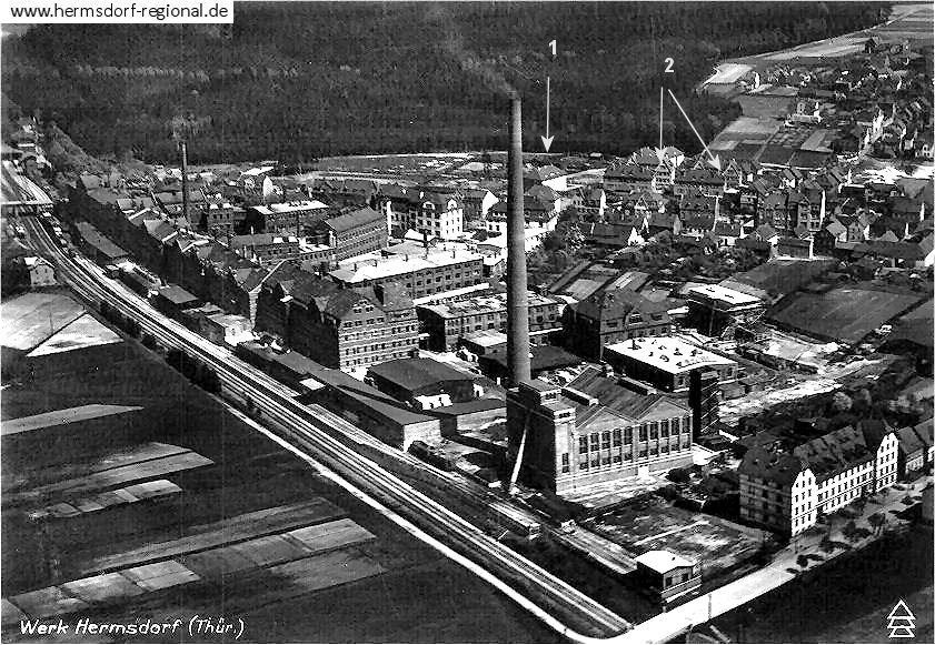 Luftbildaufnahme aus dem Jahr 1927/28.