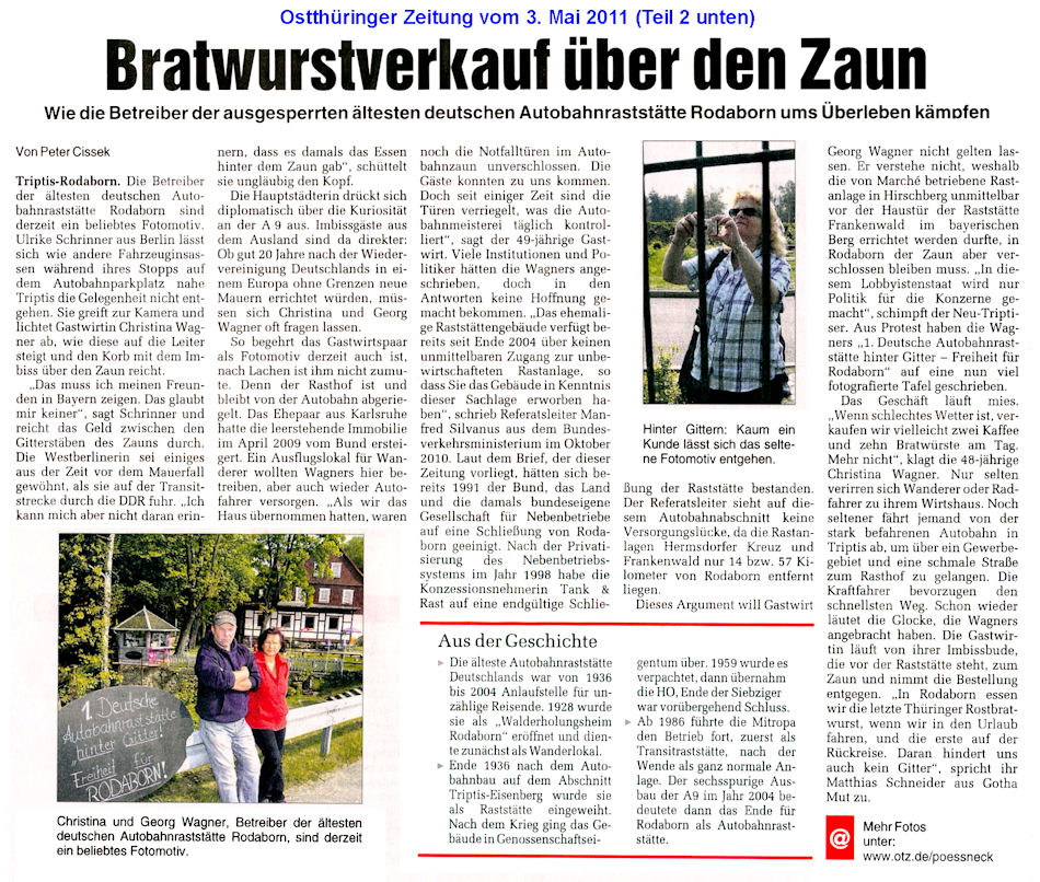 Ostthüringer Zeitung vom 03.05.2011