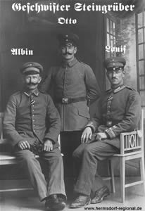 Geschwister Steingrüber Albin, Otto (Autor des Tagebuches) und Louis.