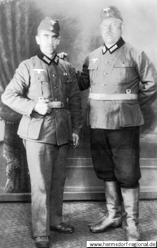 Ersnt Hädrich als Soldat im 1.Weltkrieg und im 2. Weltkrieg (ganz recht) 