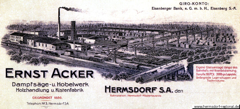 Dampfsäge- und Hobelwerk Ernst Acker