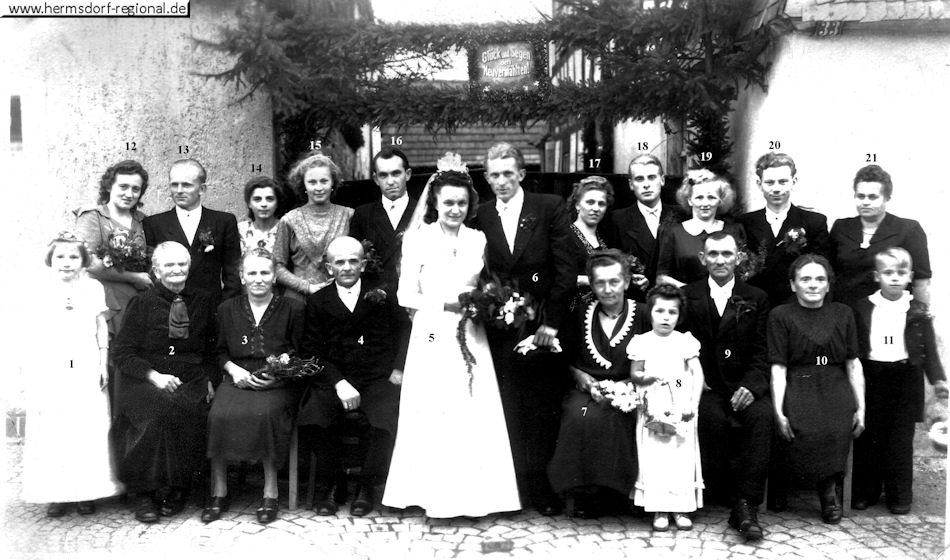 1950 Hochzeit Gretel Mahn und Fritz Schmidt