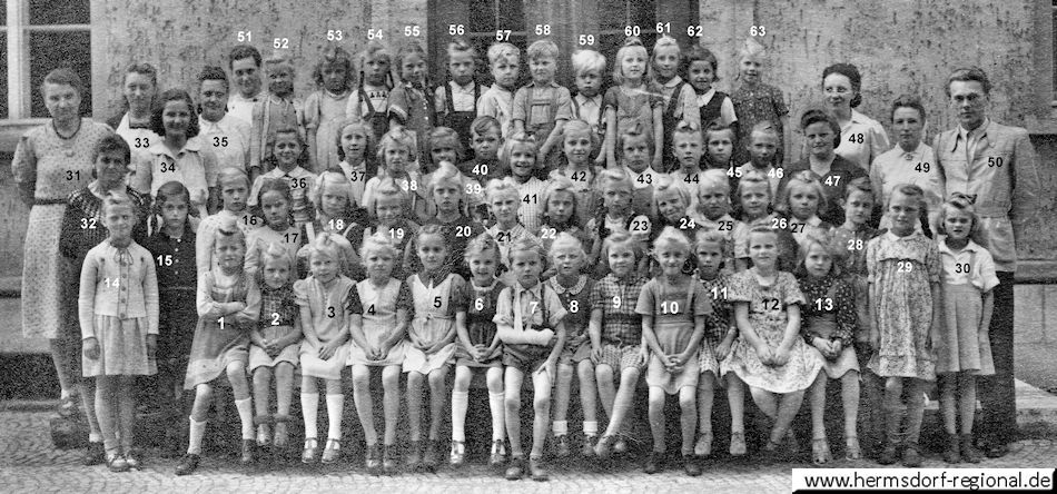Kindererholung 1949 in der Friedensschule