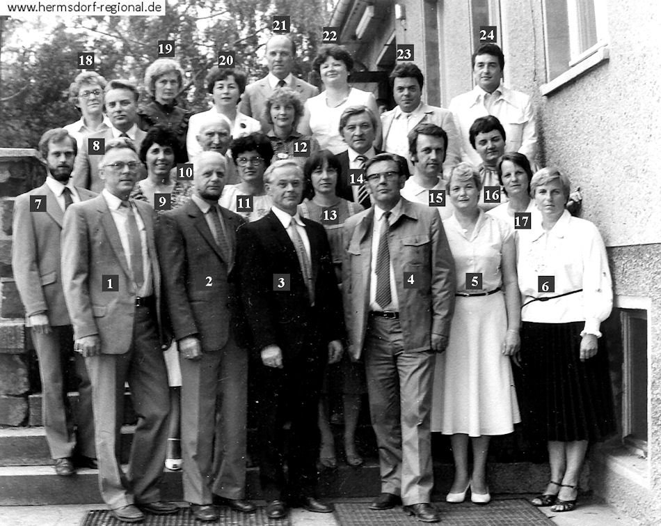 Kollegium der Erweiterten Oberschule (EOS) 1983