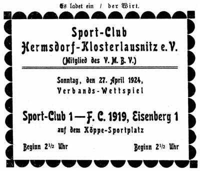 Spiel SC Bad Klosterlausnitz 1 - FC 1919 Eisenberg 