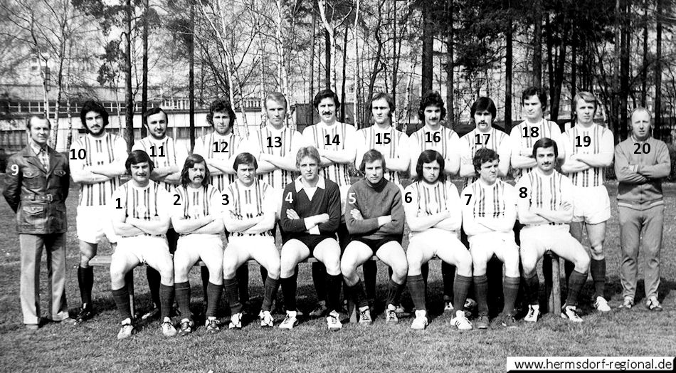 1977 - 1978 BSG Motor Hermsdorf - 1. Mannschaft DDR Liga Platz 9 