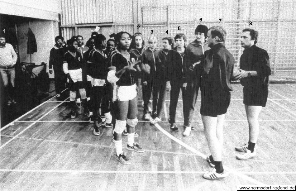 Handballer Freundschaftsspiel Hermsdorf - Angola 1981