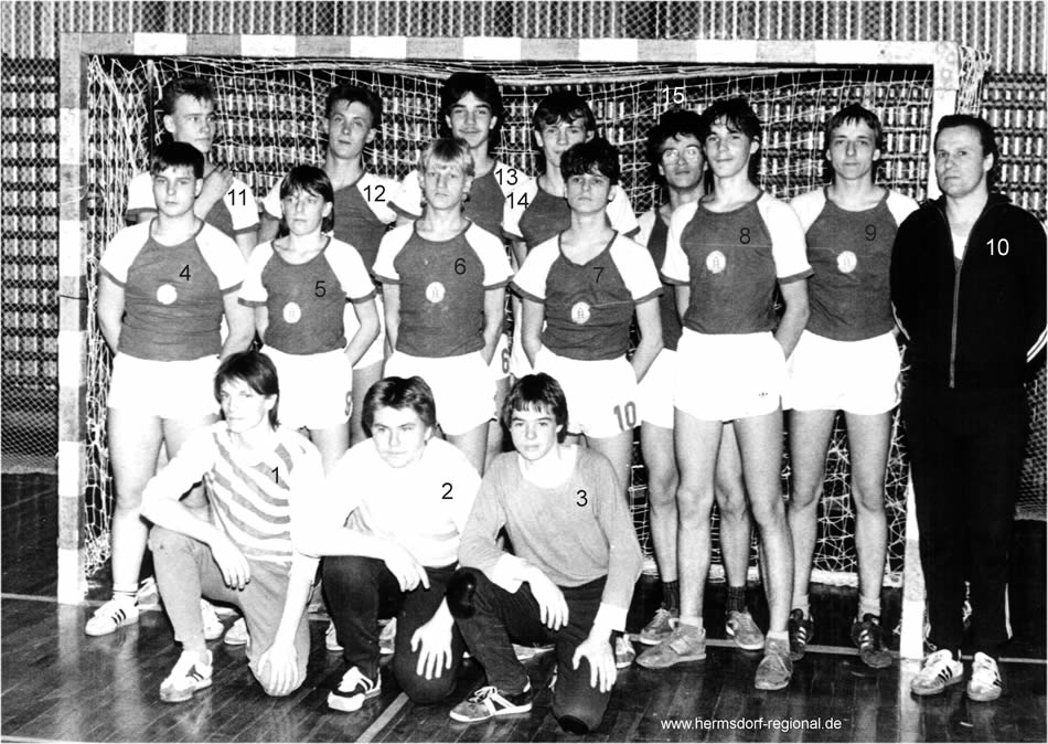 1985 / 1986 Bezirksmeister Handball männliche Jugend B