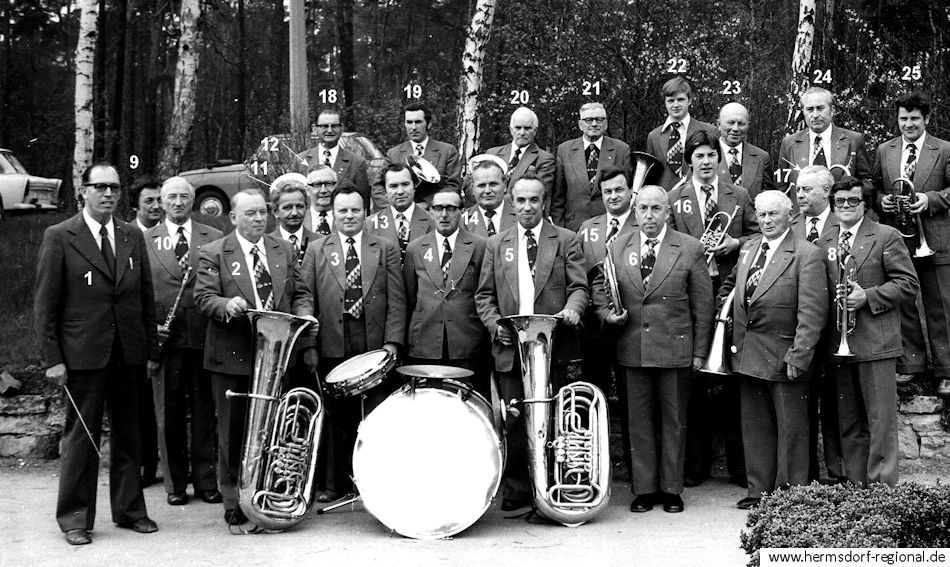 Besetzung zum Kurparkkonzert 1974 oder 1975 in Bad Klosterlausnitz